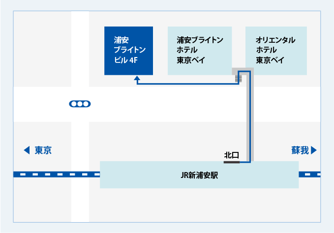 新浦安オフィスの地図